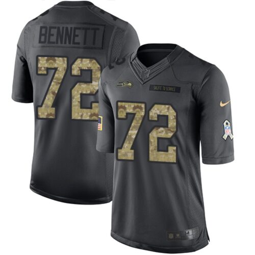 6861a6daca8f0_1 Seahawks #72 Michael Bennett Black Men's Stitched NFL Limited 2016 Salute to Service Jersey