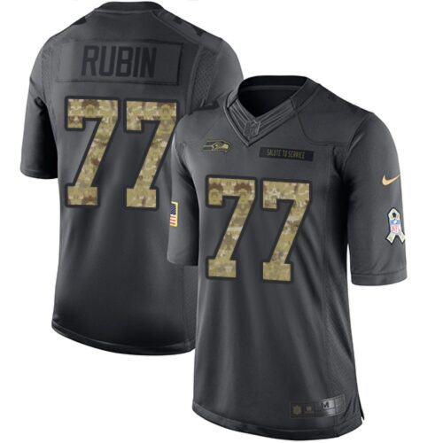 6861a6e37459c_1 Seahawks #77 Ahtyba Rubin Black Men's Stitched NFL Limited 2016 Salute to Service Jersey