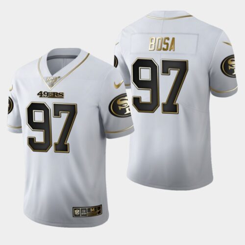 6861a6f7b8d02_1 Men's San Francisco 49ers #97 Nick Bosa White 2019 100th Season Golden Edition Limited Stitched NFL Jersey