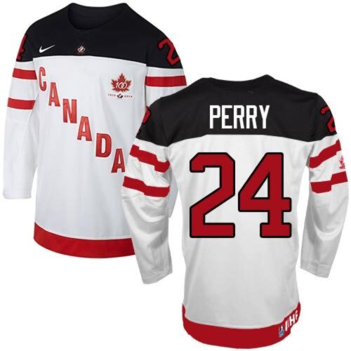 6861a7164e94e_1 Olympic CA. #24 Corey Perry White 100th Anniversary Stitched NHL Jersey