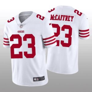 6861a71e6a2e8_1 Men's San Francisco 49ers #23 Christian McCaffrey 2022 White Vapor Untouchable Stitched Jersey
