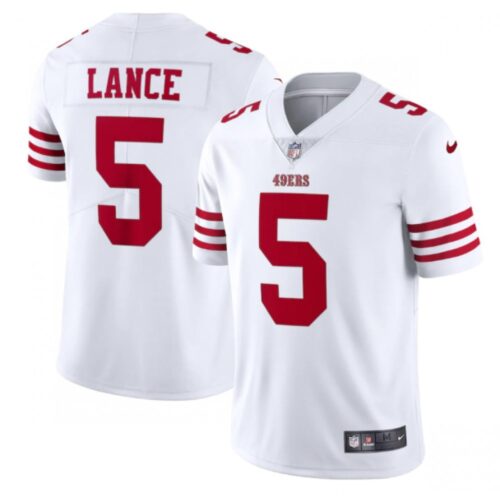 6861a7244bb06_1 Men's San Francisco 49ers #5 Trey Lance 2022 New White Vapor Untouchable Stitched Jersey