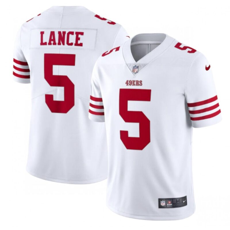 6861a7244bb06_1 Men's San Francisco 49ers #5 Trey Lance 2022 New White Vapor Untouchable Stitched Jersey