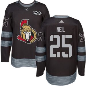 6861a72967239_1 Senators #25 Chris Neil Black 1917-2017 100th Anniversary Stitched NHL Jersey