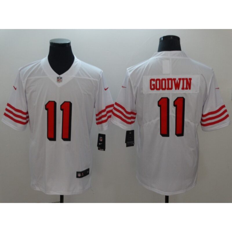 6861a749e168e_1 Men's San Francisco 49ers #11 Marquise Goodwin White 2018 Vapor Untouchable Limited Stitched NFL Jersey