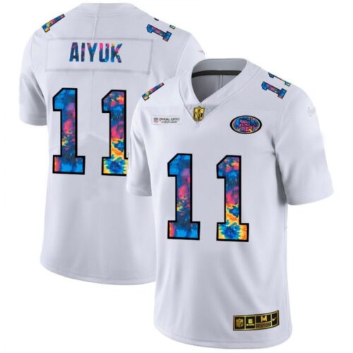 6861a74cb1248_1 Men's San Francisco 49ers #11 Brandon Aiyuk 2020 White Crucial Catch Limited Stitched Jersey