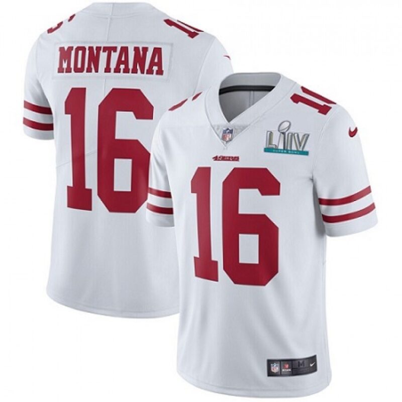 6861a75561a88_1 Men's San Francisco 49ers #16 Joe Montana White Super Bowl LIV Vaper Untouchable Limited Stitched NFL Jersey