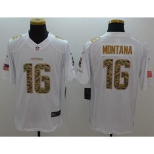 6861a75e41d0e_1 49ers #16 Joe Montana White Men's Stitched NFL Limited Salute to Service Jersey