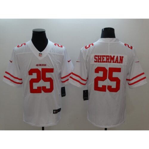6861a789aa28b_1 Men's San Francisco 49ers #25 Richard Sherman White Vapor Untouchable Limited Stitched NFL Jersey