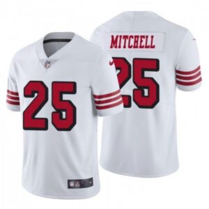 6861a78cad2f8_1 Men's San Francisco 49ers #25 Eli Mitchell White Vapor Untouchable Limited Stitched Jersey