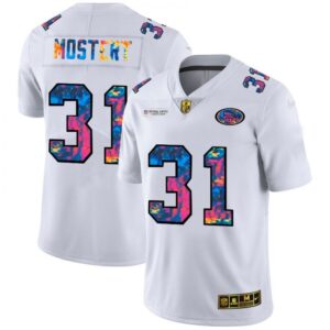 6861a7a12e9f4_1 Men's San Francisco 49ers #31 Raheem Mostert 2020 White Crucial Catch Limited Stitched Jersey