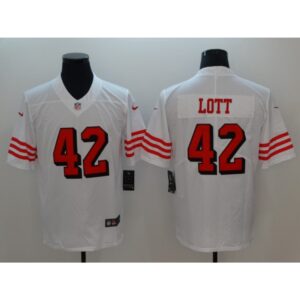 6861a7a769755_1 Men's San Francisco 49ers #42 Ronnie Lott White Color Rush Vapor Untouchable Limited Stitched NFL Jersey