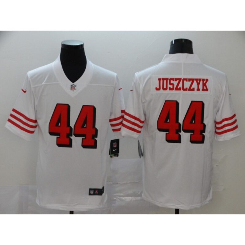 6861a7aa79e58_1 Men's San Francisco 49ers #44 Kyle Juszczyk White New Vapor Untouchable Limited Stitched NFL Jersey