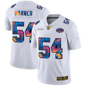 6861a7bf7f48c_1 Men's San Francisco 49ers #54 Fred Warner 2020 White Crucial Catch Limited Stitched Jersey