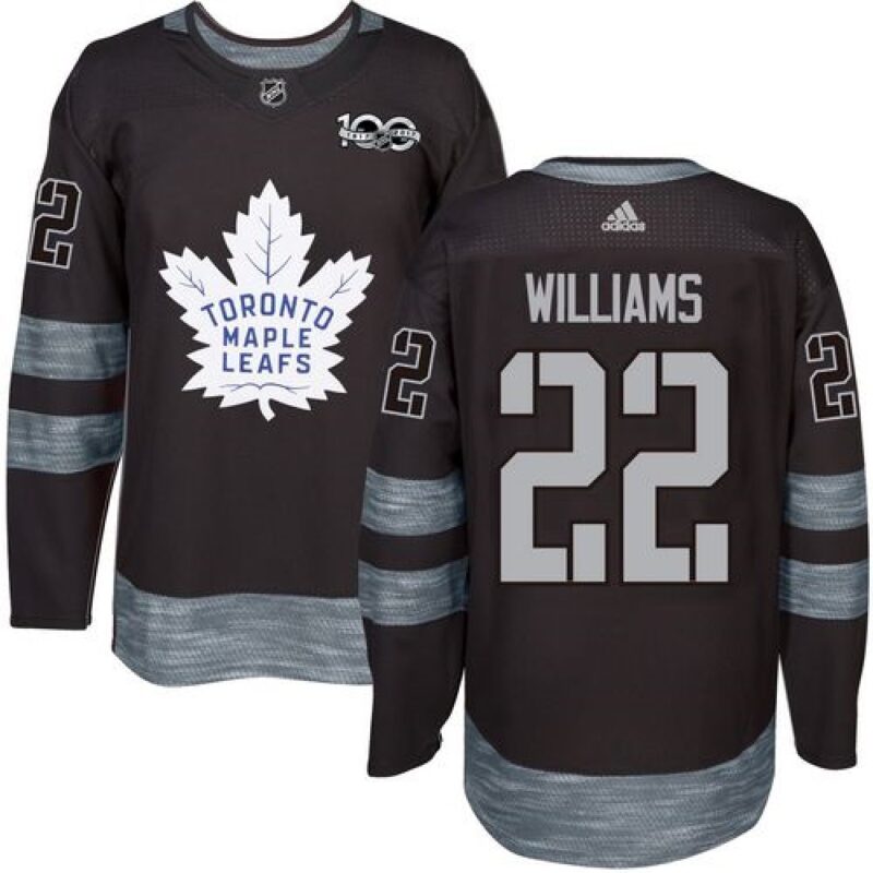 6861a7d342a86_1 Maple Leafs #22 Tiger Williams Black 1917-2017 100th Anniversary Stitched NHL Jersey