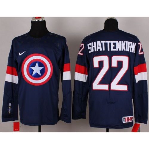 6861a7d63366a_1 Olympic Team USA #22 Kevin Shattenkirk Navy Blue Captain America Fashion Stitched NHL Jersey