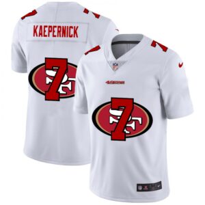 6861a7e26a0fa_1 Men's San Francisco 49ers #7 Colin Kaepernick White Shadow Logo Limited Stitched Jersey