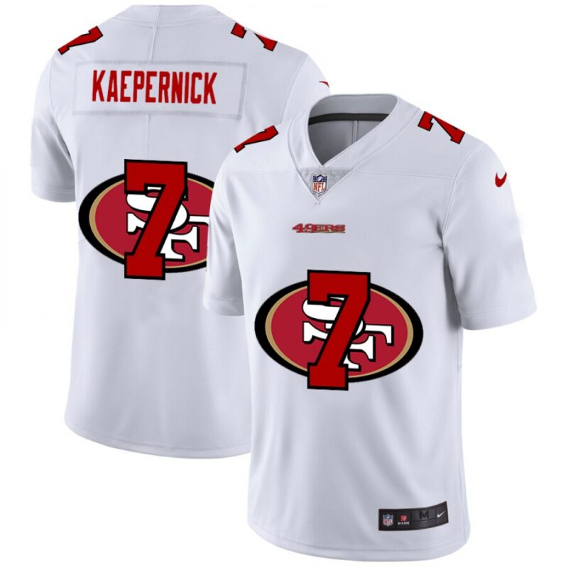 6861a7e26a0fa_1 Men's San Francisco 49ers #7 Colin Kaepernick White Shadow Logo Limited Stitched Jersey