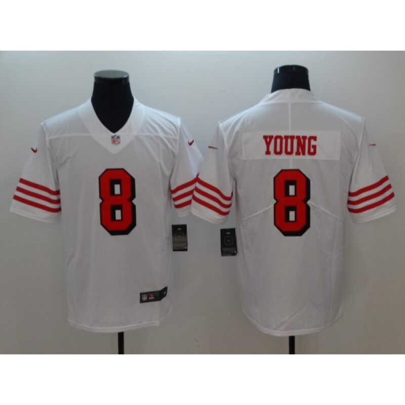 6861a7eb615ae_1 Men's San Francisco 49ers #8 Steve Young White Vapor Untouchable Player Limited Stitched NFL Jersey