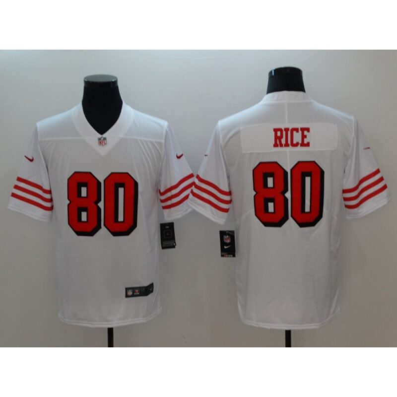 6861a7f43b718_1 Men's NFL San Francisco 49ers #80 Jerry Rice White Color Rush Vapor Untouchable Limited Stitched Jersey