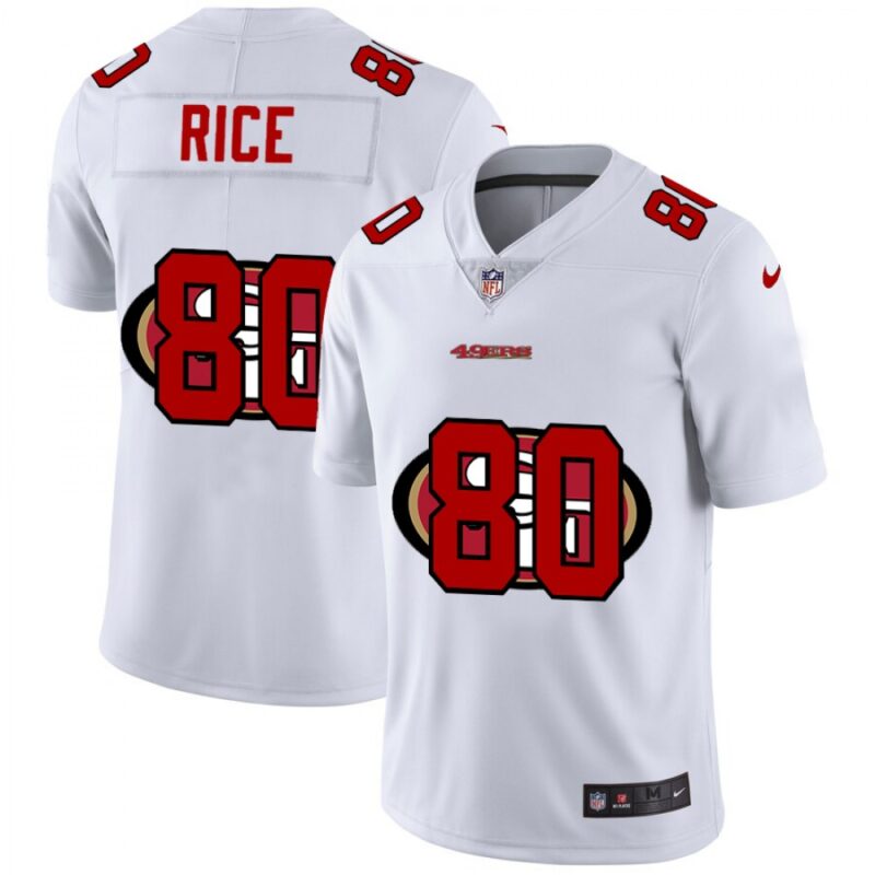6861a7fd40780_1 Men's San Francisco 49ers #80 Jerry Rice White Shadow Logo Limited Stitched Jersey