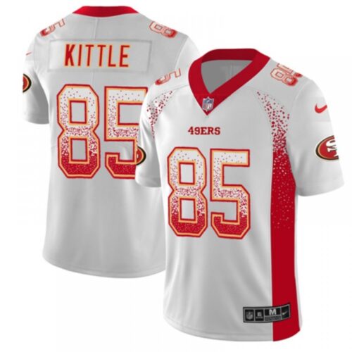 6861a80e8340a_1 Men's San Francisco 49ers #85 George Kittle White 2019 Drift Fashion Color Rush Limited Stitched NFL Jersey