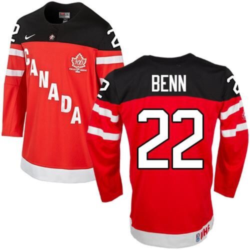 6861a8118b92d_1 Olympic CA. #22 Jamie Benn Red 100th Anniversary Stitched NHL Jersey