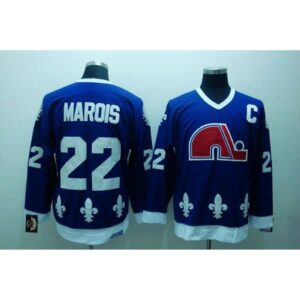 6861a81dde5b3_1 Nordiques #22 Mario Marois Stitched CCM Throwback Blue NHL Jersey