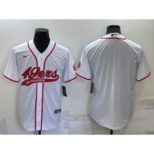 6861a84004d5c_1 Men's San Francisco 49ers Blank White Cool Base Stitched Baseball Jersey