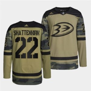 6861a84b50a23_1 Men's Anaheim Ducks #22 Kevin Shattenkirk 2022 Camo Military Appreciation Night Stitched Jersey