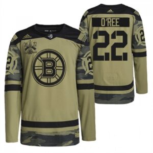 6861a851be52e_1 Men's Boston Bruins #22 Willie O'Ree 2022 Camo Military Appreciation Night Stitched Jersey