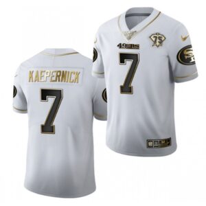 6861a86a279f6_1 Men's San Francisco 49ers #7 Colin Kaepernick White Gold 75th Anniversary Stitched Jersey
