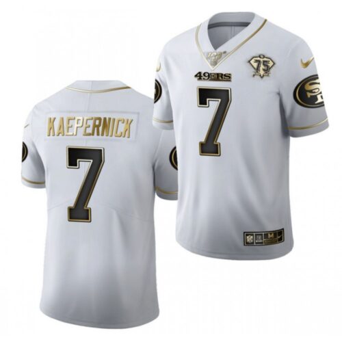 6861a86a279f6_1 Men's San Francisco 49ers #7 Colin Kaepernick White Gold 75th Anniversary Stitched Jersey