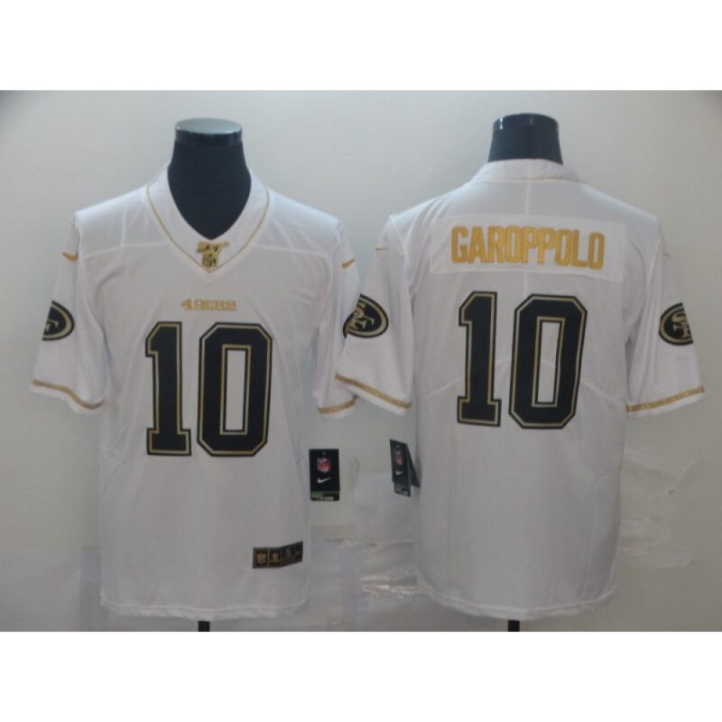 6861a888775ff_1 Men's San Francisco 49ers #10 Jimmy Garoppolo White 2019 100th Season Golden Edition Limited Stitched NFL Jersey