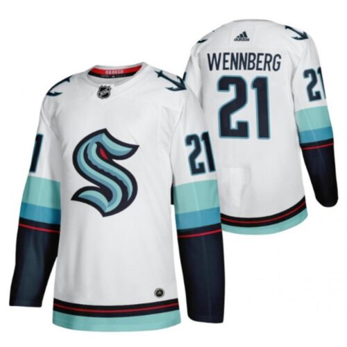 6861a8934af59_1 Men's Seattle Kraken #21 Alex Wennberg White Stitched Jersey