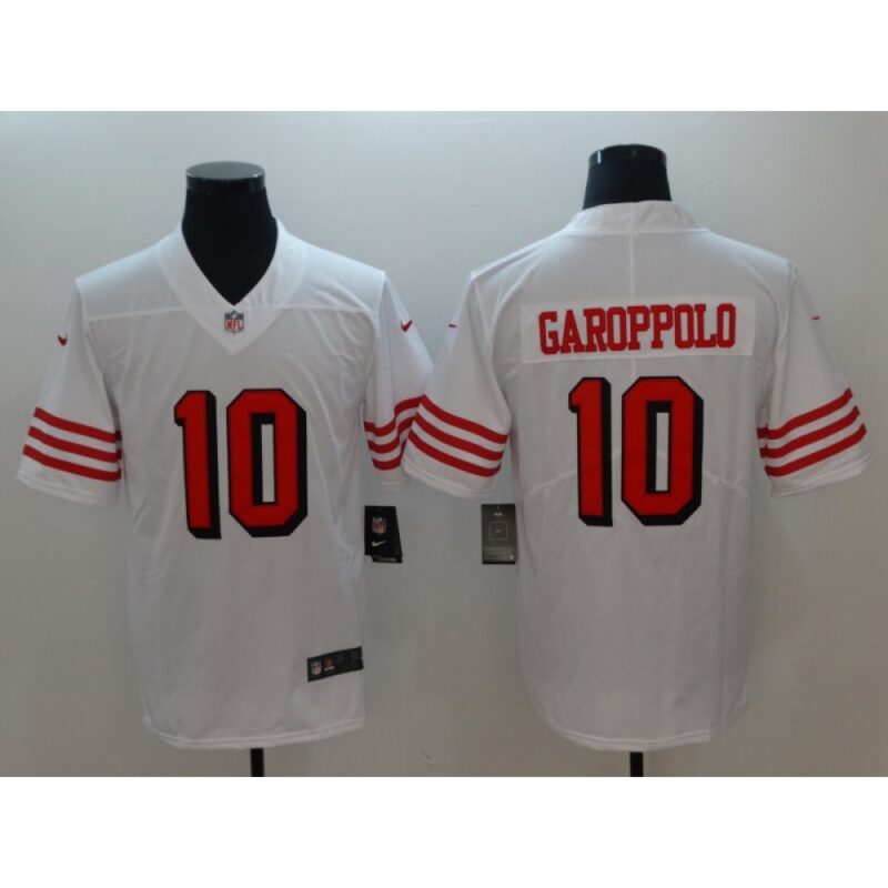 6861a894b14fc_1 Men's San Francisco 49ers #10 Jimmy Garoppolo White Color Rush Vapor Untouchable Limited Stitched NFL Jersey