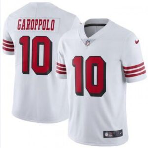 6861a897b7a06_1 Men's San Francisco 49ers #10 Jimmy Garoppolo White Color Rush Vapor Untouchable Limited Stitched NFL Jersey