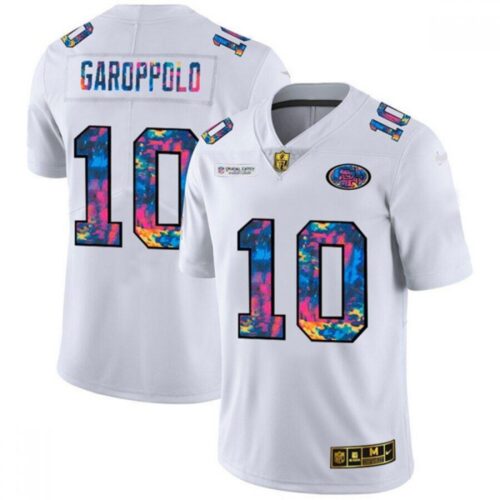 6861a8a0ce899_1 Men's San Francisco 49ers #10 Jimmy Garoppolo 2020 White Crucial Catch Limited Stitched Jersey