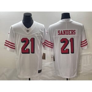 6861a8a3e229e_1 Men's San Francisco 49ers #21 Deion Sanders White 2023 F.U.S.E. Vapor Untouchable Limited Stitched Football Jersey
