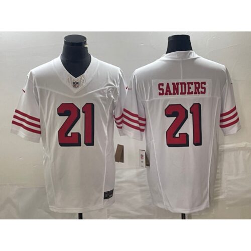6861a8a3e229e_1 Men's San Francisco 49ers #21 Deion Sanders White 2023 F.U.S.E. Vapor Untouchable Limited Stitched Football Jersey