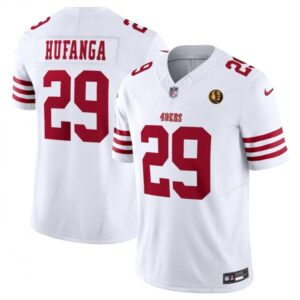 6861a8acf3040_1 Men's San Francisco 49ers #29 Talanoa Hufanga White 2023 F.U.S.E. With John Madden Patch Vapor Limited Stitched Football Jersey