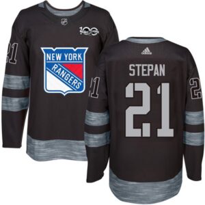 6861a8c9bfb1c_1 Rangers #21 Derek Stepan Black 1917-2017 100th Anniversary Stitched NHL Jersey