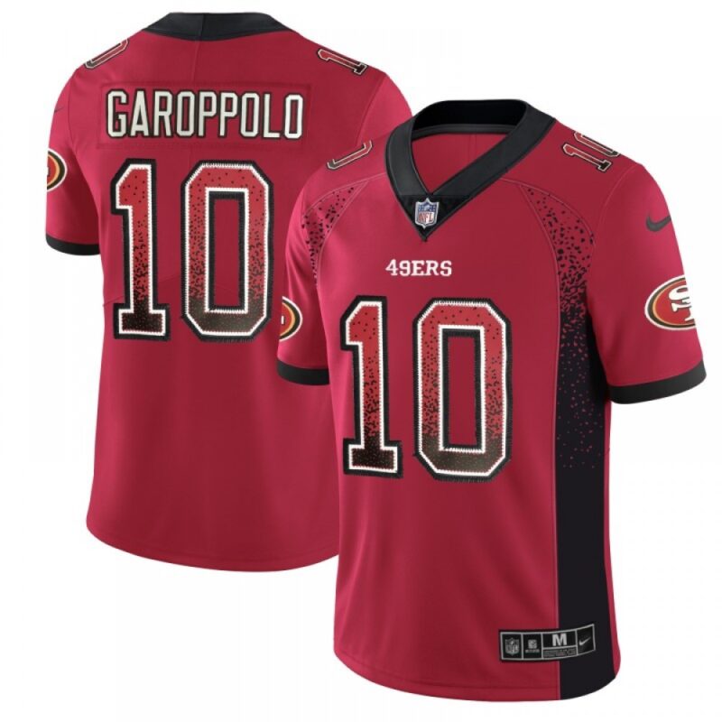 6861a8da52511_1 Men's San Francisco 49ers #10 Jimmy Garoppolo Red 2018 Drift Fashion Color Rush Limited Stitched NFL Jersey