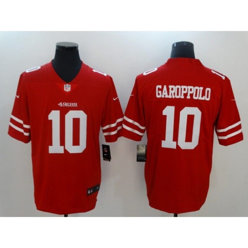 6861a8e0c8083_1 Men's San Francisco 49ers #10 Jimmy Garoppolo Red Vapor Untouchable Limited Stitched NFL Jersey