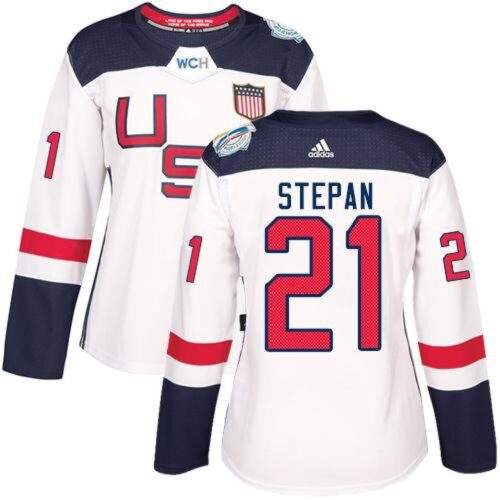 6861a8e2e1eb1_1 Team USA #21 Derek Stepan White 2016 World Cup Women's Stitched NHL Jersey