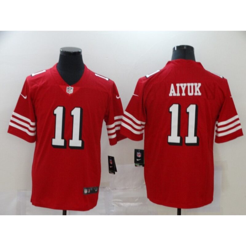 6861a8e3e3c2c_1 Men's San Francisco 49ers #11 Brandon Aiyuk New Red Vapor Untouchable Limited Stitched Jersey