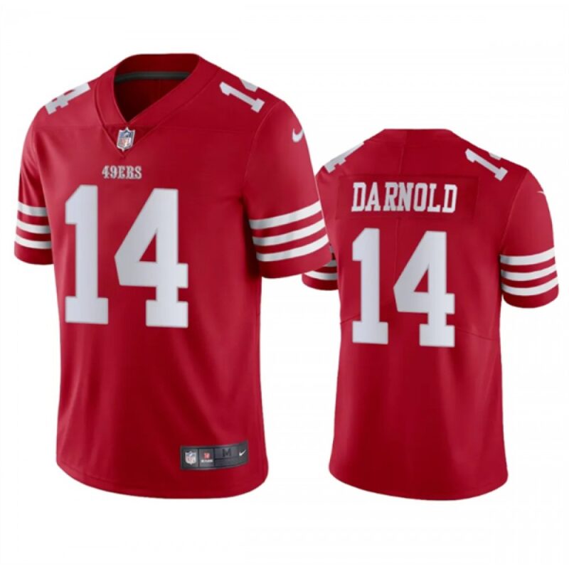 6861a8f6c5bed_1 Men's San Francisco 49ers #14 Sam Darnold Red Vapor Untouchable Limited Stitched Football Jersey