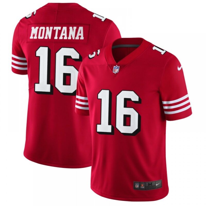 6861a906768d0_1 Men's NFL San Francisco 49ers #16 Joe Montana Red 2018 Rush Vapor Untouchable Limited Stitched NFL Jersey