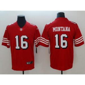 6861a909b756d_1 Men's NFL San Francisco 49ers #16 Joe Montana Red 2018 Vapor Untouchable Limited Stitched NFL Jersey