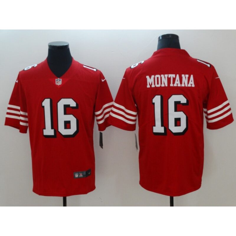 6861a909b756d_1 Men's NFL San Francisco 49ers #16 Joe Montana Red 2018 Vapor Untouchable Limited Stitched NFL Jersey